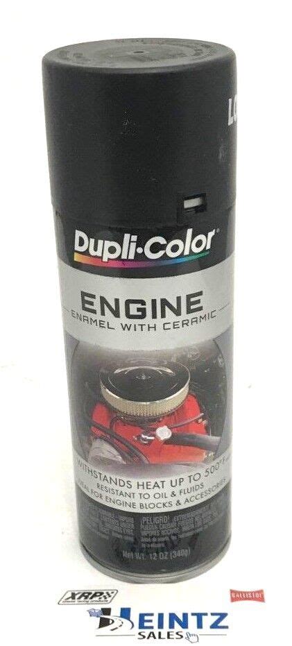 Duplicolor De1634 Engine Enamel Paint W Ceramic Low Gloss Black 12oz