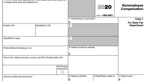 Irs Takes Non Employee Compensation Out Of 1099 Misc New Form 1099 Nec