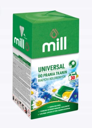 Mill Kapsu Ki Do Prania Universal Tkanin Bia Ych I Kolorowych Pra