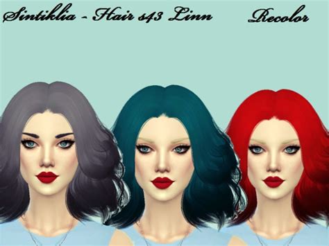 The Sims Resource Sintiklia`s 43 Linn Hair Recolored By Naddiswelt