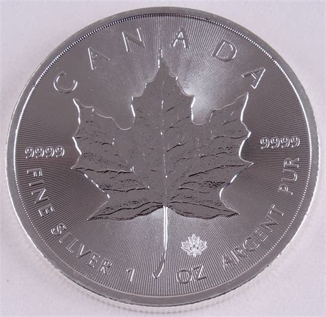 2016 Canada 1 Oz Fine Silver 5 Maple Leaf Coin Pristine Auction