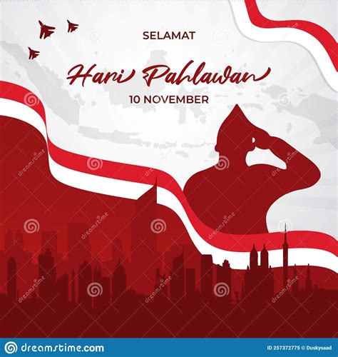 Indonesian National Heroes Day November 10th Background Design Hari