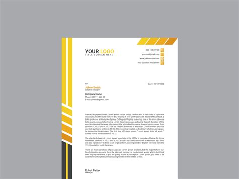 A letterhead, or letterheaded paper, is the heading at the top of a sheet of letter paper (stationery). Letterhead Template by AL AMIN on Dribbble