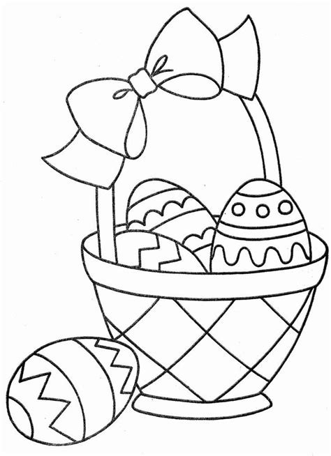 Easter Egg Basket Coloring Pages Free