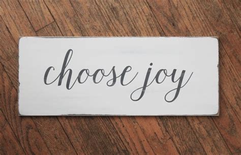 Choose Joy Wood Sign Hand Painted Words That Inspire And