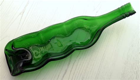 Handmade Fused Glass Recycled Wine Bottle Wavy Dish Squashed Etsy Uk
