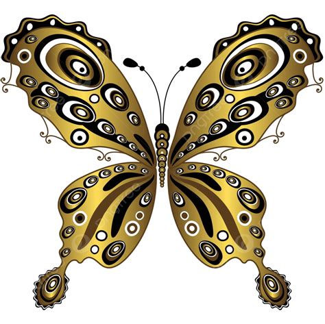 Gold Butterfly Golden Vivid Vector Photo Golden Vivid Vector Png And