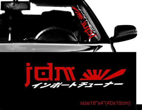Jdm Kanji Car Sticker Windshield Windscreen 16 Front Glass Window