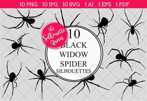 Black Widow Spider Silhouette Clipar Creative Daddy