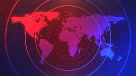 News Intro Graphic Animation With Grid And World Map Abstract