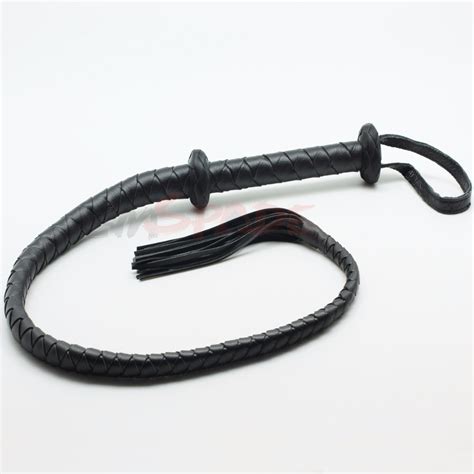 buy 120cm 100 handmade pu leather whip for adult sex game braided leather bull