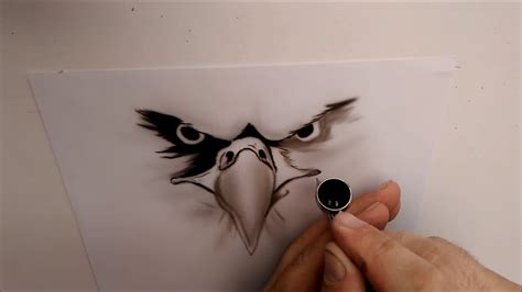 Freehand Airbrush Eagle Head Step By Step Youtube