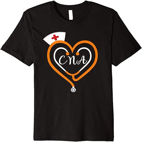 Cna Nurse Halloween Costume Stethoscope Heart Rn T Premium T Shirt