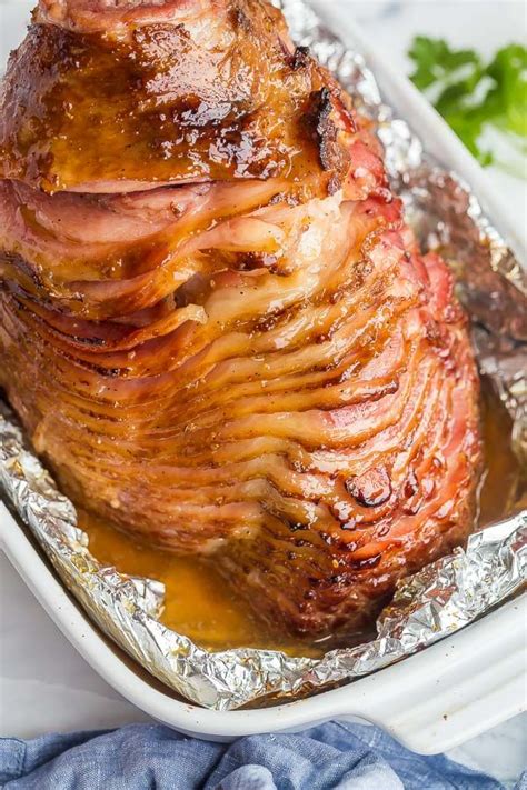 This Honey Baked Ham Is Coated In A Sweet Ham Glaze Wrapped And Baked