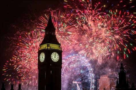 Revellers Celebrate New Years Eve Across Uk With Fun And Fireworks