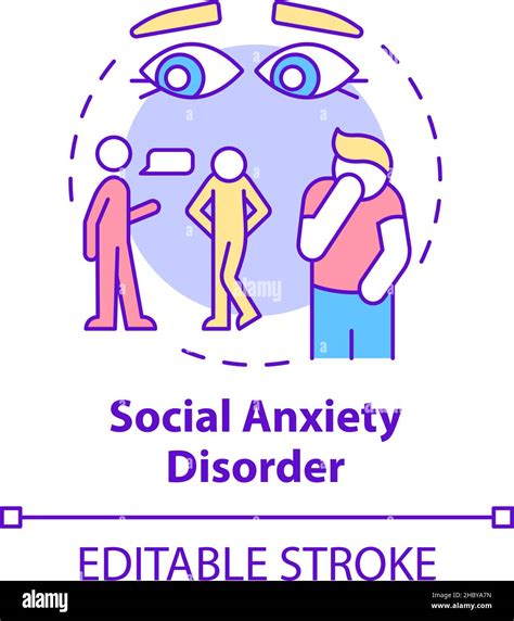 Social Anxiety Disorder Concept Icon Stock Vector Image And Art Alamy