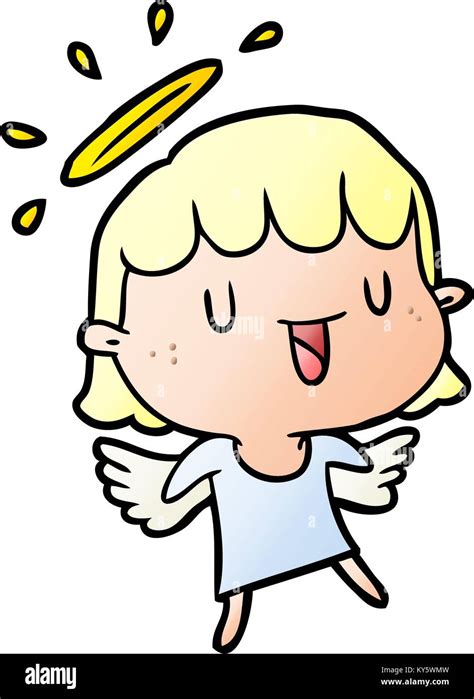 Cute Cartoon Angel Stock Vector Image And Art Alamy