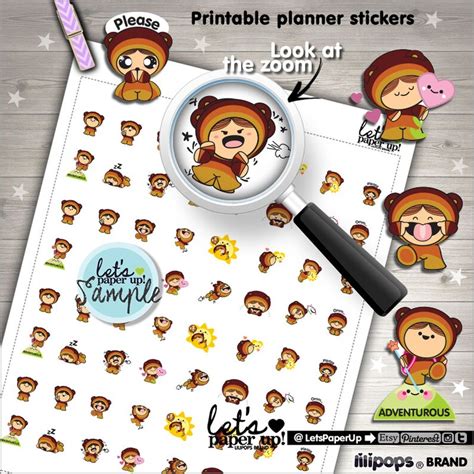 Mood Stickers Printable Planner Stickers Feelings Stickers Etsy