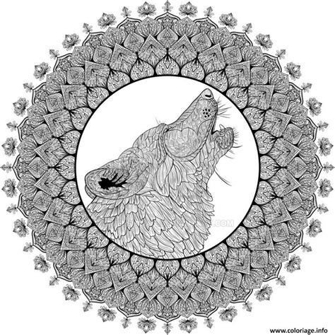 Coloriage Mandala Loup Difficile Complexe Adulte