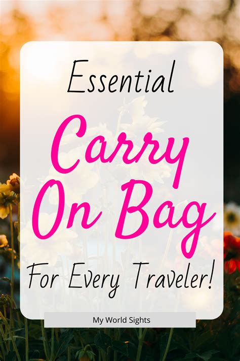 Essential Carry On Bag For Every Traveler In 2020 Best Carry On Bag
