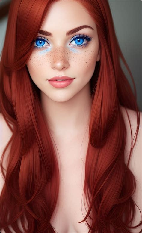 Blue Eyed Auburn Haired Girl Red Hair Blue Eyes Beautiful Freckles