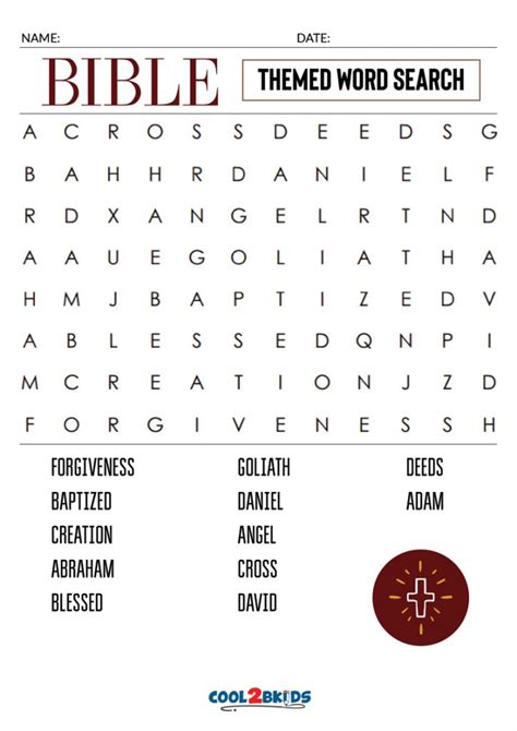 Free Printable Bible Word Search Lorna