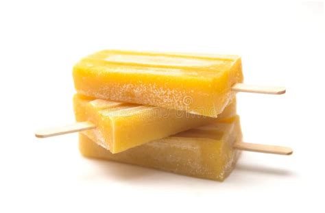 Homemade Orange Juice Popsicles Stock Image Image Of Pile Dessert