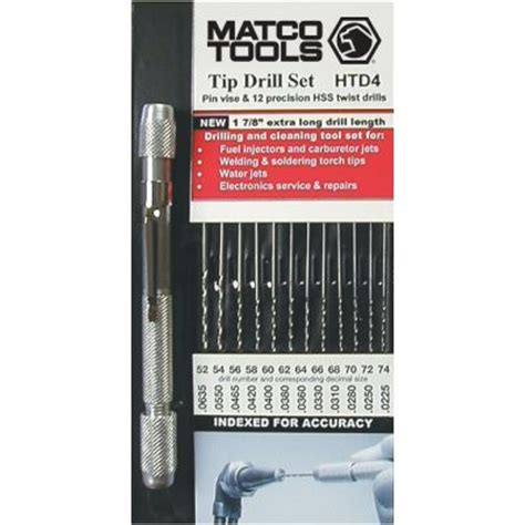 A motorcycle carburetor is a key component of your engine responsible for drawing fuel into the cylinders. TIP DRILL SET HTD4 | Matco Tools