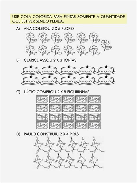 Atividades De Multiplicação Segundo Ano