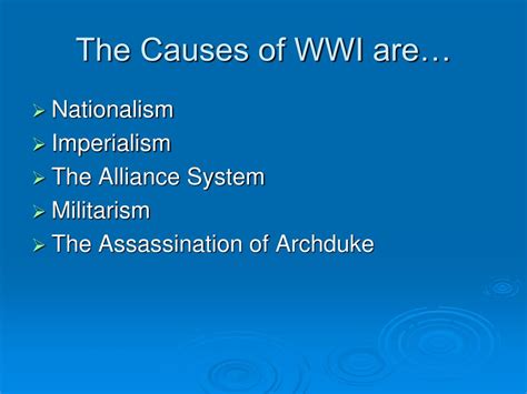 Ppt The Causes Of Wwi Powerpoint Presentation Free Download Id6698994