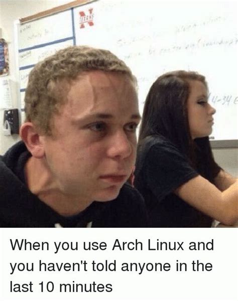 Btw I Use Arch Linux Cleaning Lady Just Asked Me What Os I Use Well