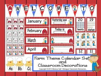 Maybe you would like to learn more about one of these? Farm Theme Calendar Set and Classroom Decorations | TpT