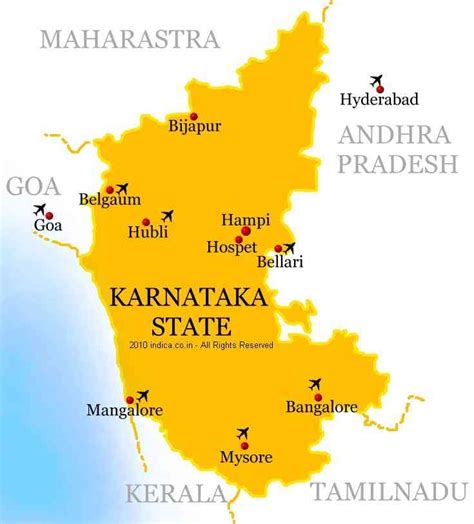 Most people get on their bikes to ride here in the months of august and october. Karnataka Map