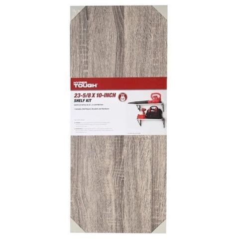 Hyper Tough 10 In X 23 58 In Rustic Gray Laminated Wood Wall Shelf