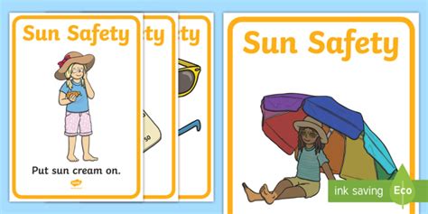 Sun Safety Display Posters Teacher Made