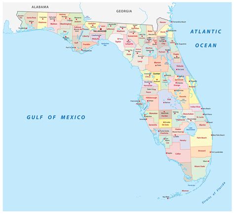 Florida Map With Counties