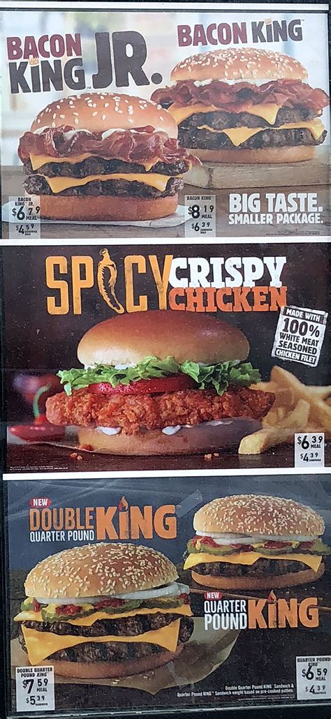 Burger King Menu Specials