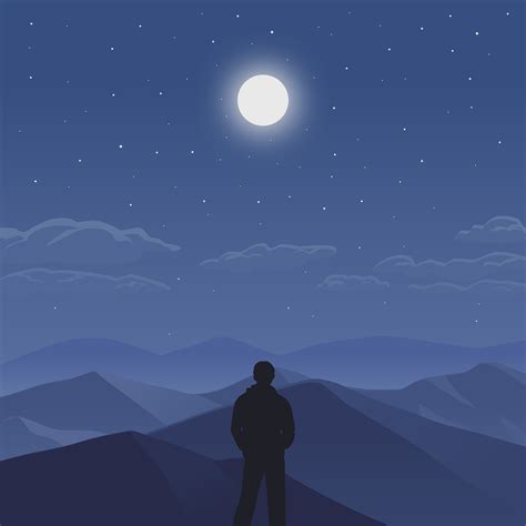 Download Man Moon Silhouette Royalty Free Vector Graphic Pixabay