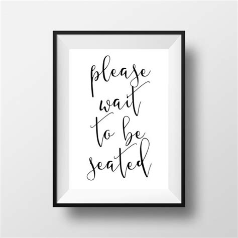 Items Similar To Please Wait To Be Seated Print Bathroom Rules