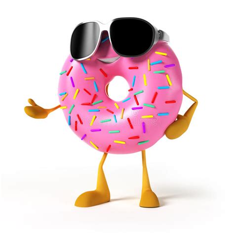 Funny Donut Character Stock Illustration Illustration Of Circle 25523385