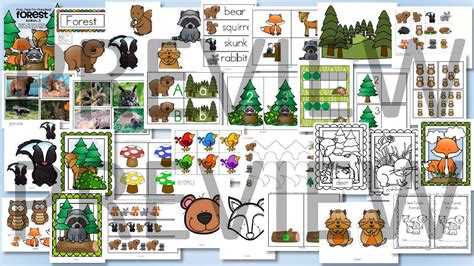 Forest Animals Theme Pack For Preschool 125 Pages