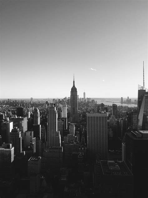Grayscale Photo Of New York City Cityscape · Free Stock Photo