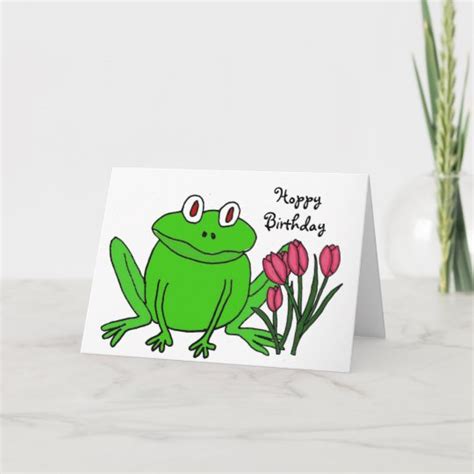 Ah Funny Frog Birthday Card