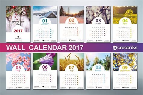 Wall Calendar 2017 V005 Wall Calendar Design Wall Calendar