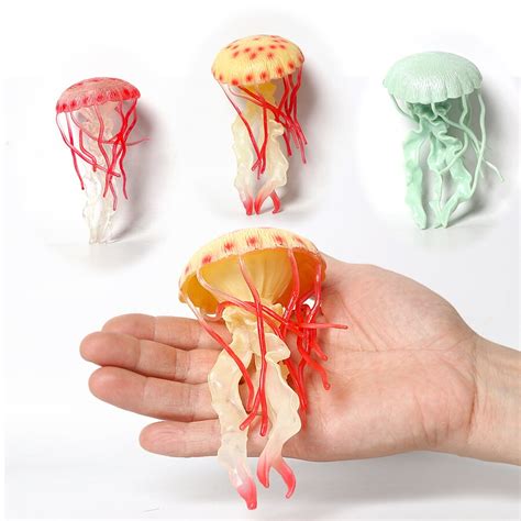 Simulated Sea Life Animals Jellyfish Figurines Soft Plastic Ocean Anim