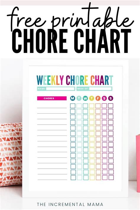 Customizable Printable Chore Chart Template Printable Templates