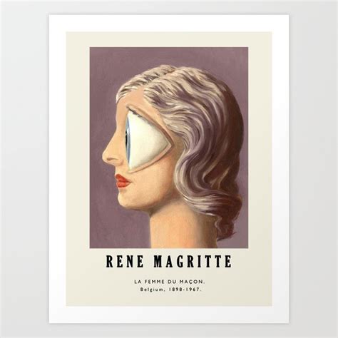 Poster Rene Magritte La Femme Du Maçon Art Print By White Sheet Society6