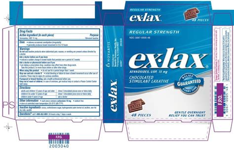 Ex Lax Chocolate Chewables Gentle Stimulant Laxative 24 Count