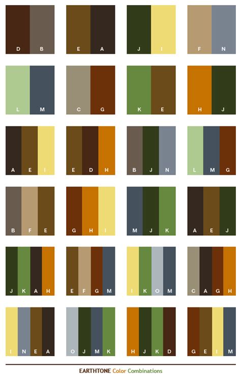 Earth Tone Color Schemes Color Combinations Color Palettes For Print
