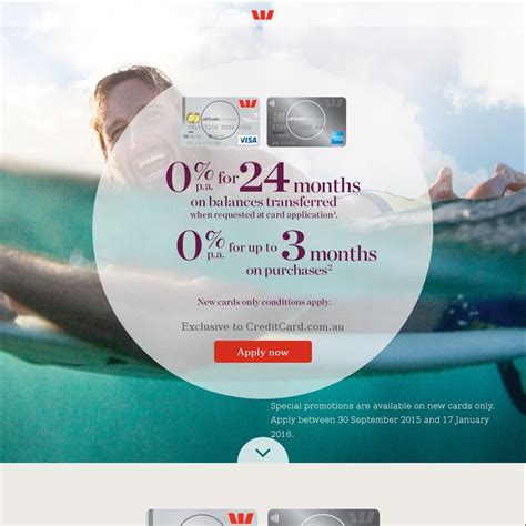 So, if you're transferring $6,000 in credit card debt, your balance transfer if you don't land a no transfer fee offer, expect to pay a 3% transfer fee. Westpac Altitude Platinum Credit Card - 0% for 24 Month Balance Transfer Offer ($150pa Fee ...